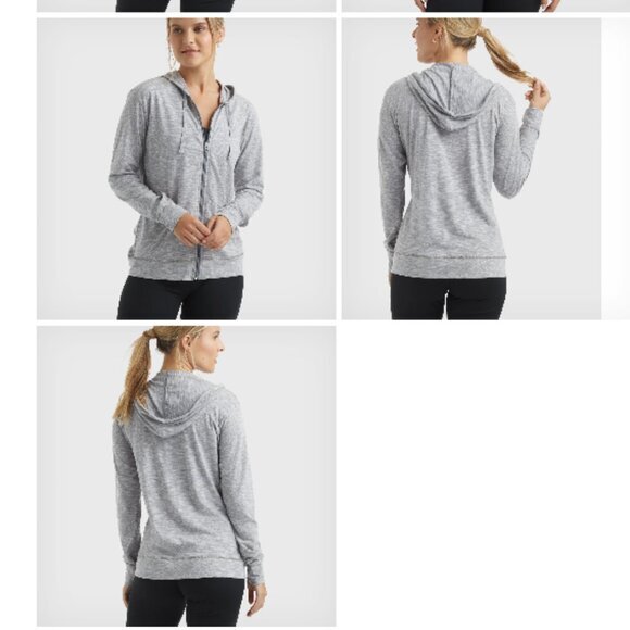 Hanes Women's Slub Jersey Full Zip Hoodie - S - NWT - Picture 5 of 5